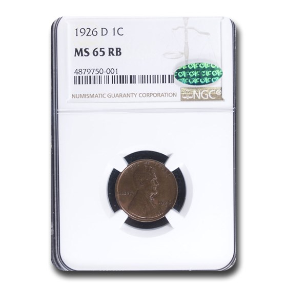 1926-D Lincoln Cent MS-65 NGC CAC (Red/Brown) 1926-D Lincoln Cent MS-65 NGC CAC (Red/Brown)